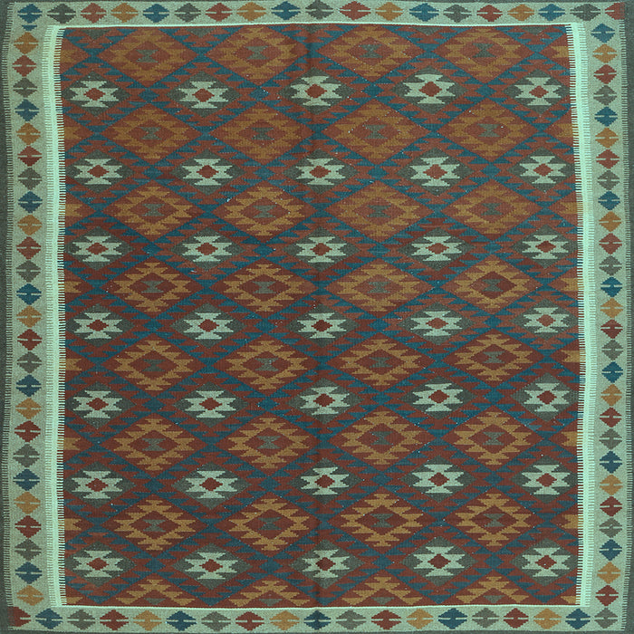 Square Oriental Light Blue Traditional Rug, con2255lblu