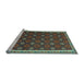 Sideview of Machine Washable Oriental Light Blue Traditional Rug, wshcon2255lblu