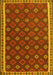 Machine Washable Oriental Yellow Traditional Rug, wshcon2255yw