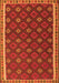 Serging Thickness of Machine Washable Oriental Orange Traditional Area Rugs, wshcon2255org