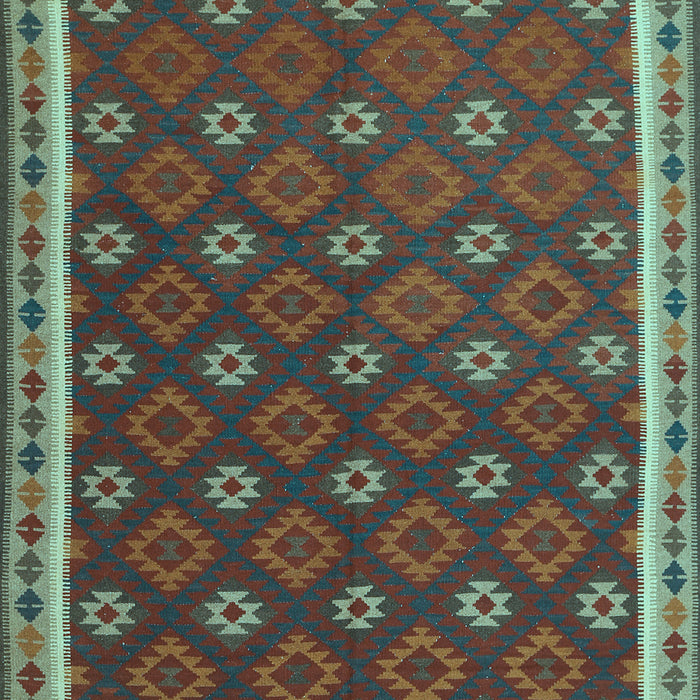 Machine Washable Oriental Light Blue Traditional Rug, wshcon2255lblu