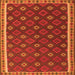 Round Machine Washable Oriental Orange Traditional Area Rugs, wshcon2255org