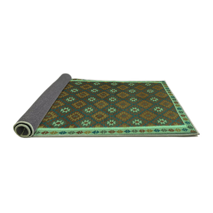 Sideview of Oriental Turquoise Traditional Rug, con2255turq