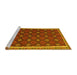 Sideview of Machine Washable Oriental Yellow Traditional Rug, wshcon2255yw