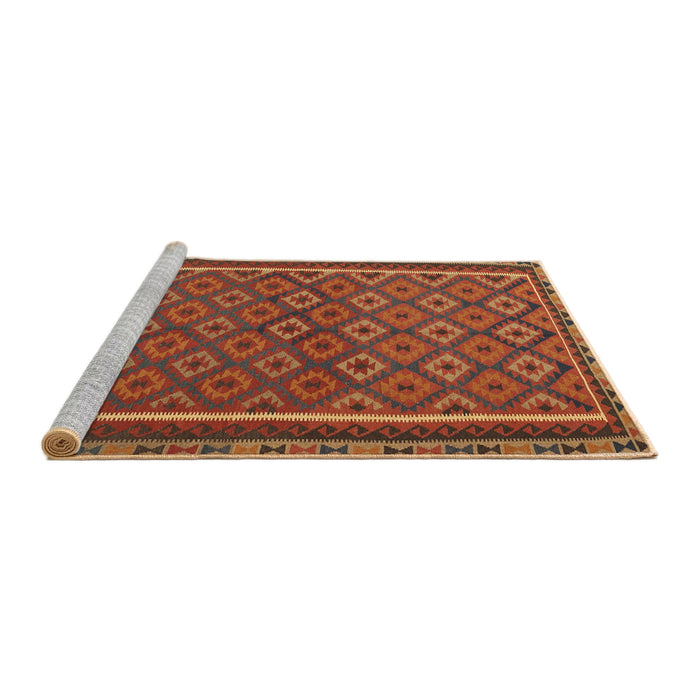 Serging Thickness of Machine Washable Contemporary Light Brown Rug, wshcon2256