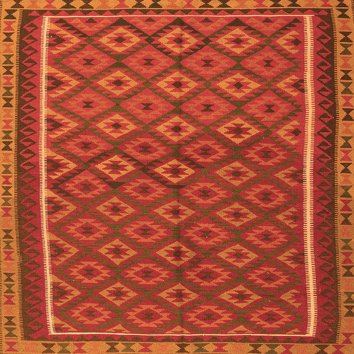 Serging Thickness of Oriental Orange Traditional Rug, con2256org