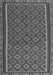 Serging Thickness of Machine Washable Oriental Gray Traditional Rug, wshcon2256gry