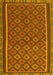 Machine Washable Oriental Yellow Traditional Rug, wshcon2256yw