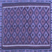 Square Machine Washable Oriental Blue Traditional Rug, wshcon2256blu