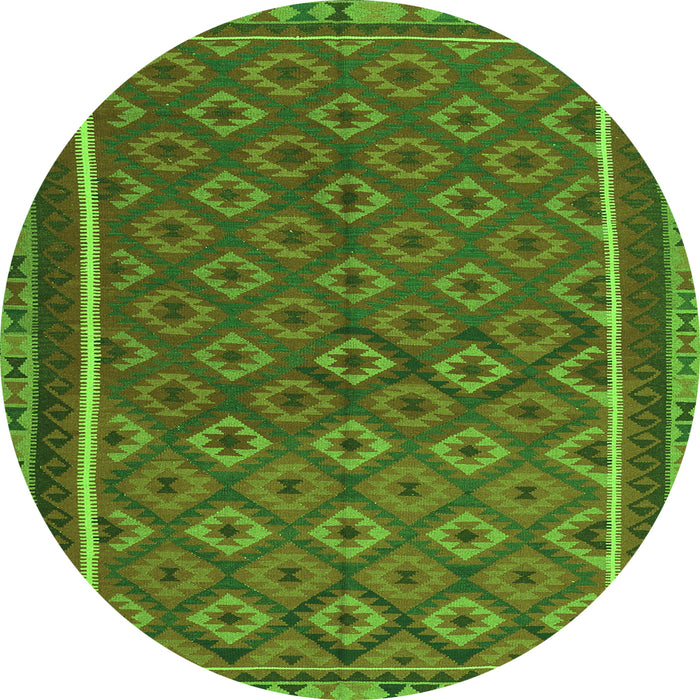 Square Oriental Green Traditional Rug, con2256grn