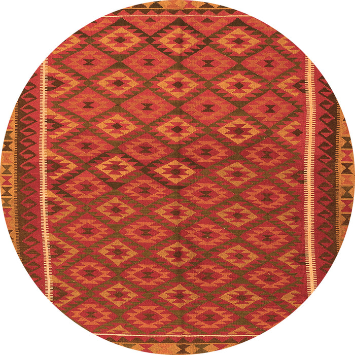 Square Oriental Orange Traditional Rug, con2256org