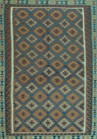 Oriental Light Blue Traditional Rug, con2256lblu