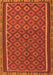 Serging Thickness of Machine Washable Oriental Orange Traditional Area Rugs, wshcon2256org