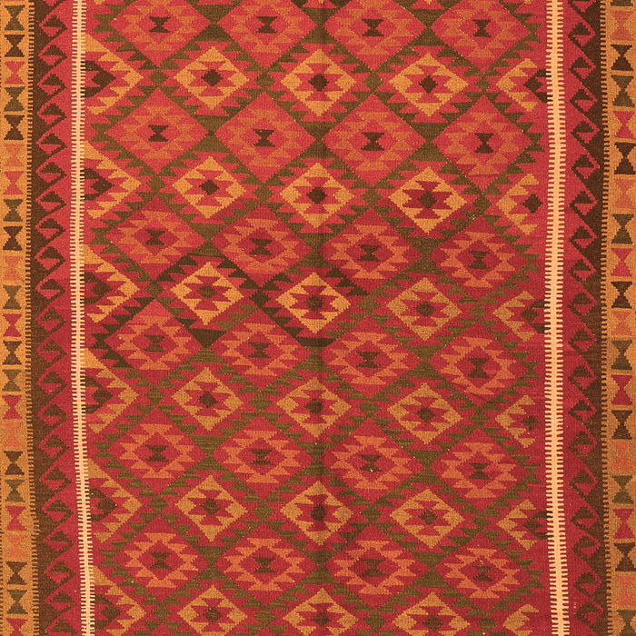 Serging Thickness of Machine Washable Oriental Orange Traditional Area Rugs, wshcon2256org
