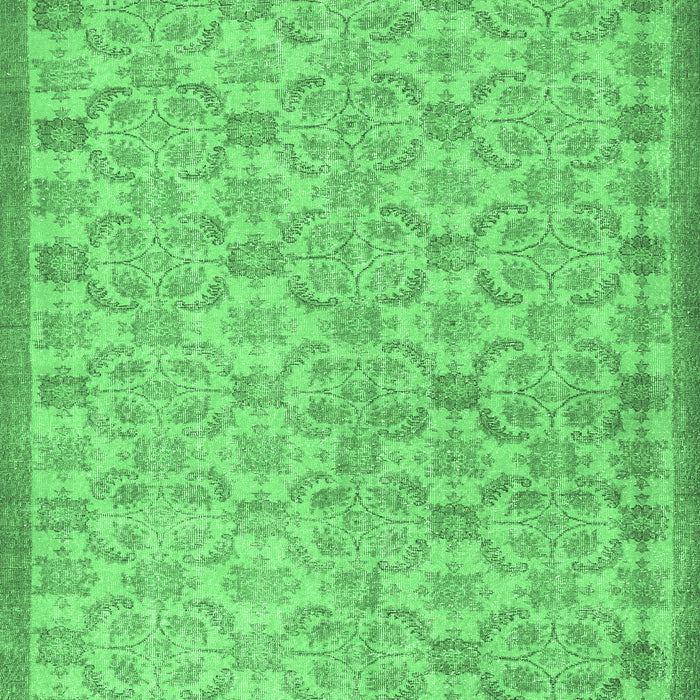 Machine Washable Persian Emerald Green Bohemian Area Rugs, wshcon2257emgrn