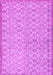 Machine Washable Persian Pink Bohemian Rug, wshcon2257pnk