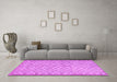 Machine Washable Persian Pink Bohemian Rug in a Living Room, wshcon2257pnk