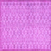 Square Machine Washable Persian Pink Bohemian Rug, wshcon2257pnk
