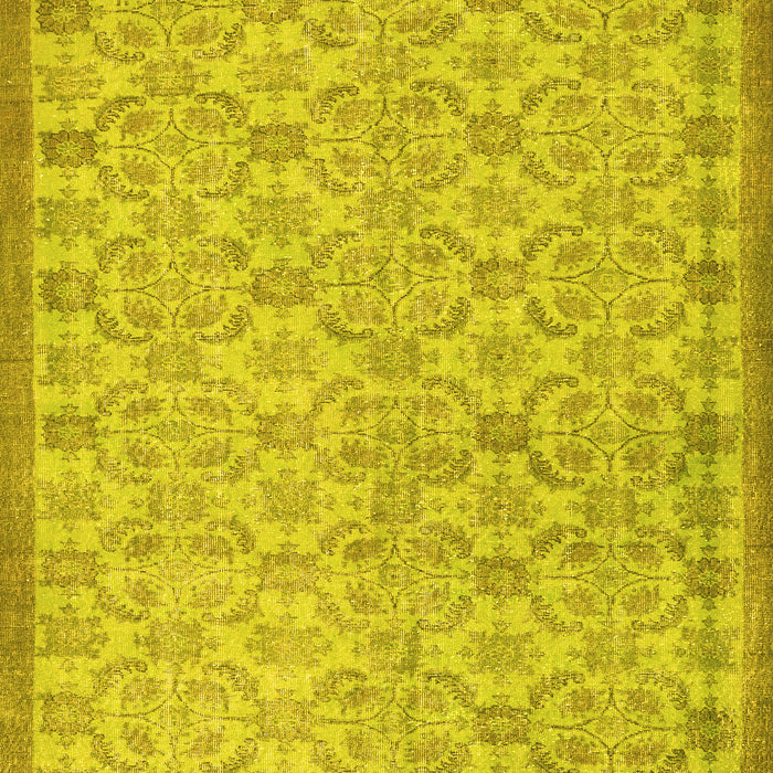 Machine Washable Persian Yellow Bohemian Rug, wshcon2257yw