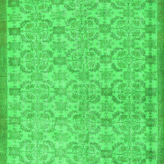 Serging Thickness of Machine Washable Persian Green Bohemian Area Rugs, wshcon2257grn