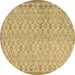 Round Persian Brown Bohemian Rug, con2257brn