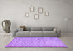 Machine Washable Persian Purple Bohemian Area Rugs in a Living Room, wshcon2257pur