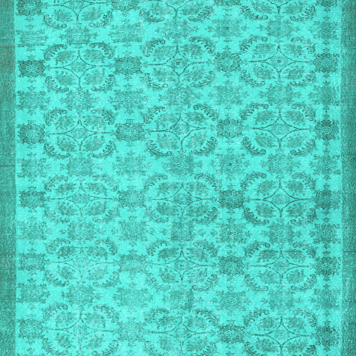 Machine Washable Persian Turquoise Bohemian Area Rugs, wshcon2257turq