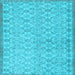 Square Persian Light Blue Bohemian Rug, con2257lblu