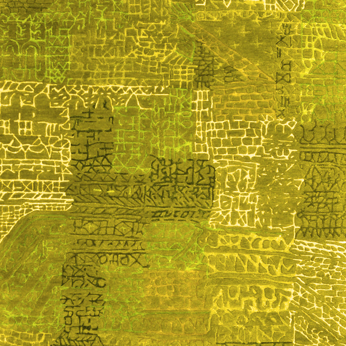 Machine Washable Persian Yellow Bohemian Rug, wshcon2258yw