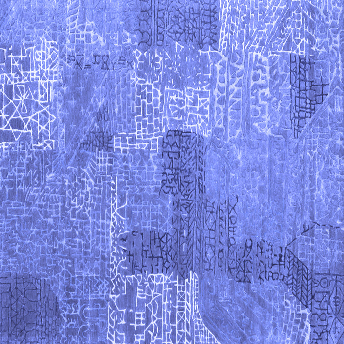 Square Machine Washable Persian Blue Bohemian Rug, wshcon2258blu