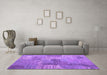 Machine Washable Persian Purple Bohemian Area Rugs in a Living Room, wshcon2258pur