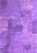 Machine Washable Persian Purple Bohemian Area Rugs, wshcon2258pur