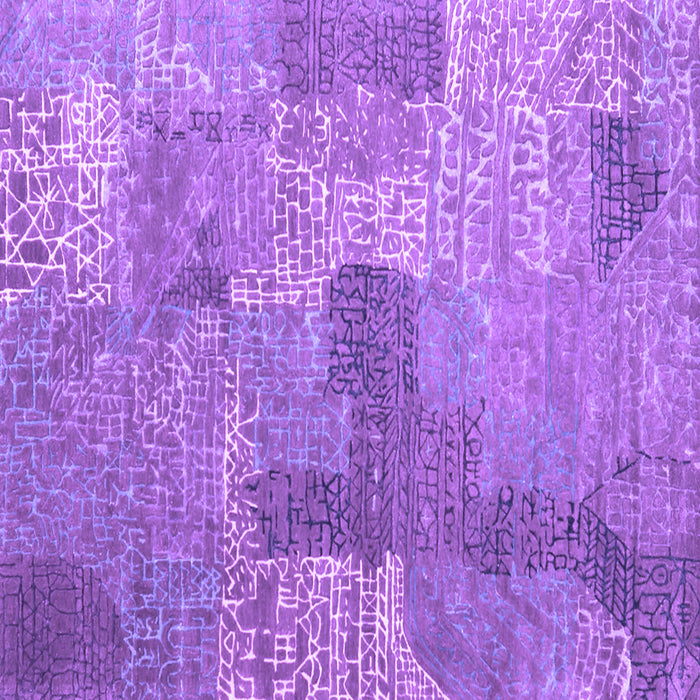 Square Machine Washable Persian Purple Bohemian Area Rugs, wshcon2258pur