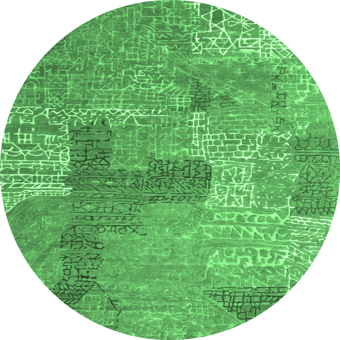 Round Persian Emerald Green Bohemian Rug, con2258emgrn