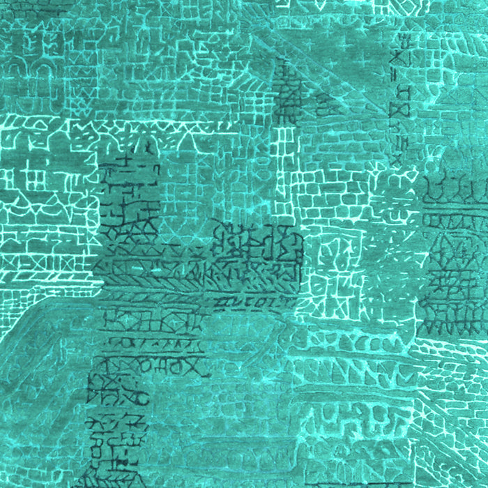 Machine Washable Persian Turquoise Bohemian Area Rugs, wshcon2258turq