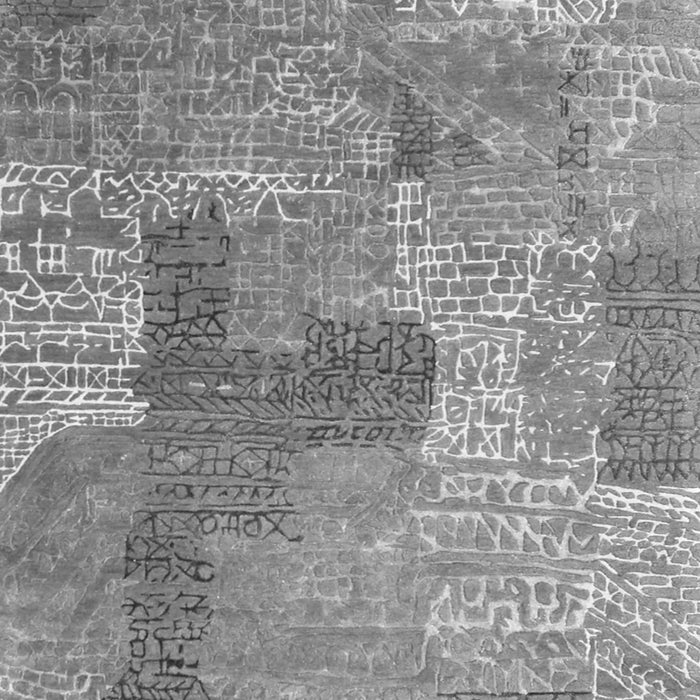 Serging Thickness of Machine Washable Persian Gray Bohemian Rug, wshcon2258gry