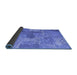 Sideview of Persian Blue Bohemian Rug, con2258blu