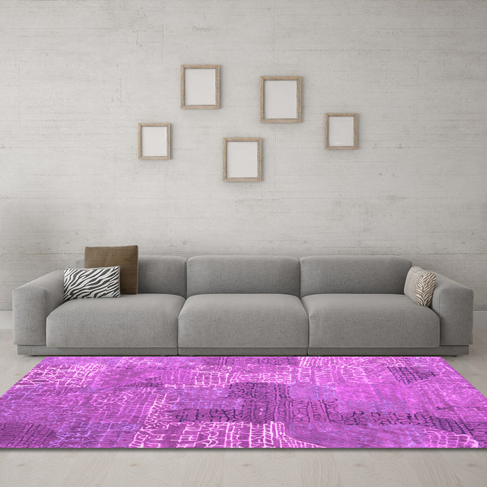 Machine Washable Persian Pink Bohemian Rug in a Living Room, wshcon2258pnk