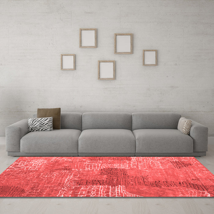 Bohemian Red Washable Rugs