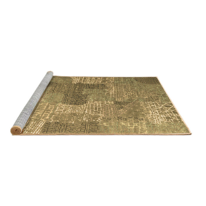 Sideview of Machine Washable Persian Brown Bohemian Rug, wshcon2258brn