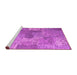 Sideview of Machine Washable Persian Pink Bohemian Rug, wshcon2258pnk