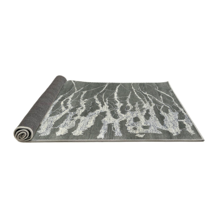 Thickness of Contemporary Dark Gray Modern Rug, con2259