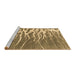 Sideview of Machine Washable Abstract Brown Contemporary Rug, wshcon2259brn