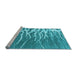 Sideview of Machine Washable Abstract Light Blue Contemporary Rug, wshcon2259lblu