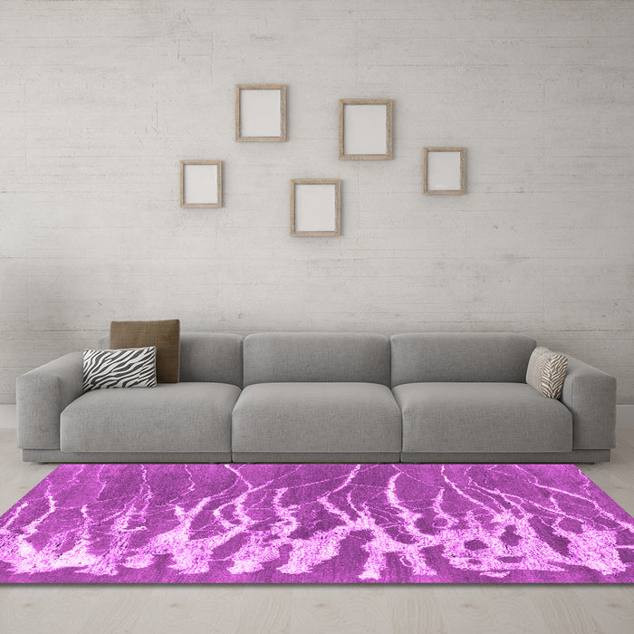 Machine Washable Abstract Pink Contemporary Rug in a Living Room, wshcon2259pnk