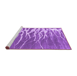 Sideview of Machine Washable Abstract Purple Contemporary Area Rugs, wshcon2259pur
