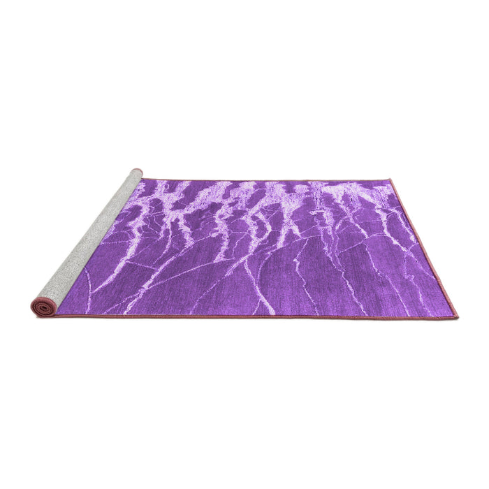 Sideview of Machine Washable Abstract Purple Contemporary Area Rugs, wshcon2259pur