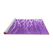 Sideview of Machine Washable Abstract Purple Contemporary Area Rugs, wshcon2259pur