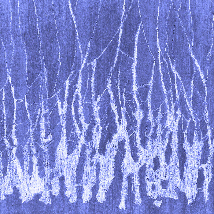 Square Abstract Blue Contemporary Rug, con2259blu