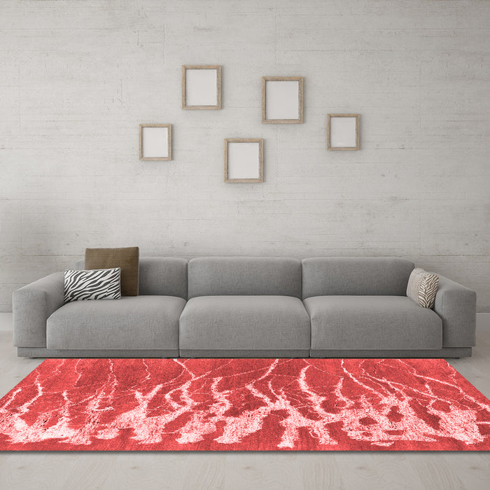 Contemporary Red Washable Rugs